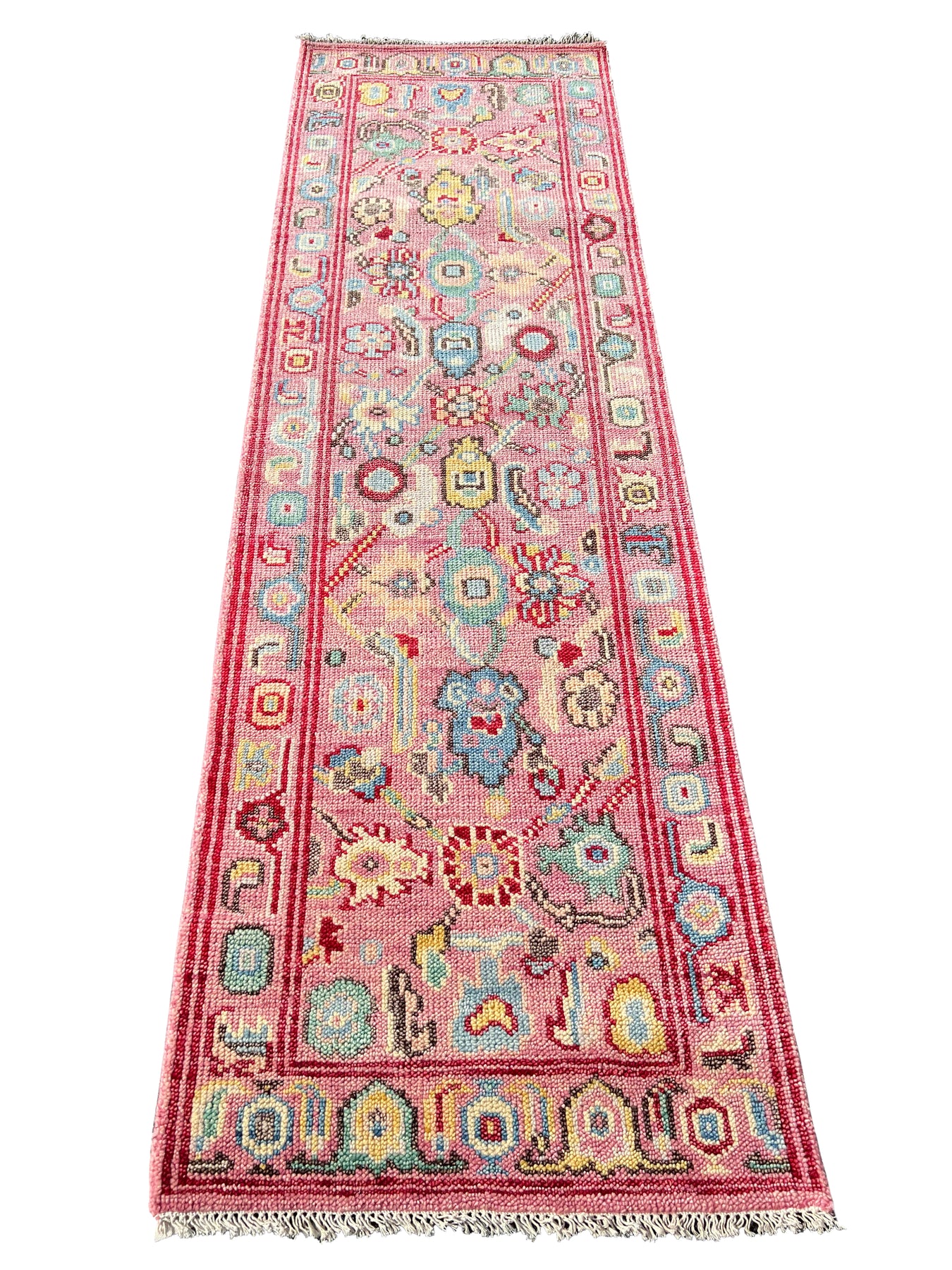 Dallah Rug Pink Pink Oushak Hand-Knotted Wool Rug – Kalili Rugs