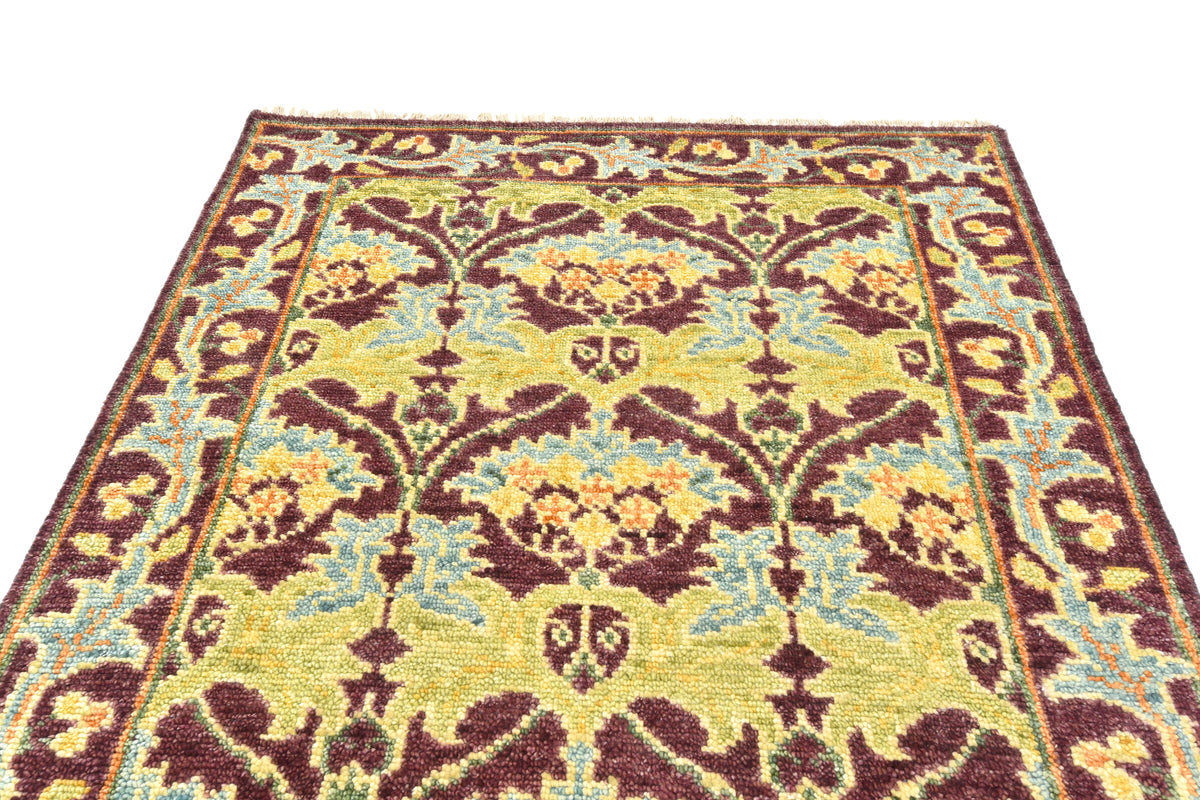 Burgundy William Morris Inspired Area Rug – Kalili Rugs