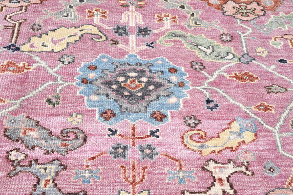 8X10 Pink Oushak Hand-Knotted Rug – Kalili Rugs