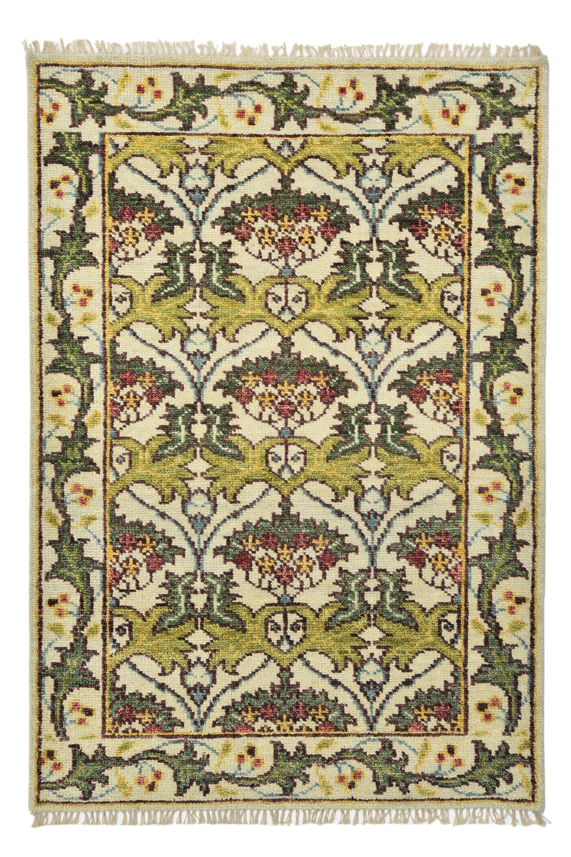 Ivory William Morris Inspired Area Rug – Kalili Rugs