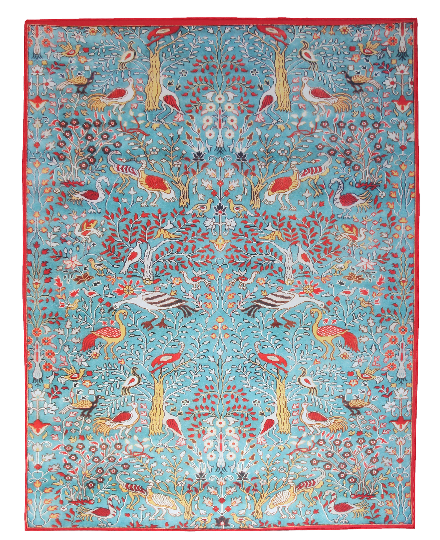 Uluru Rugs Modern Blue Bird Design Machine Washable Area Rug – Kalili Rugs